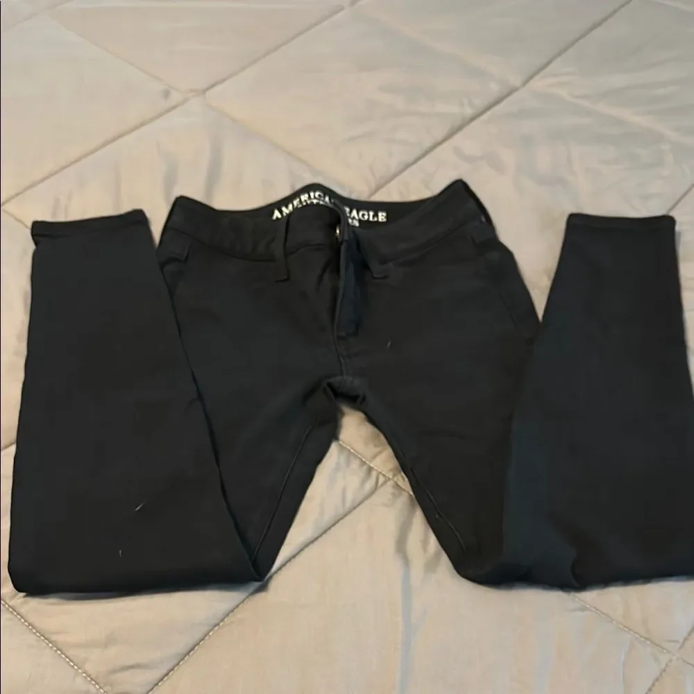 American Eagle Black Skinny pants 00 reg - Picture 1 of 2